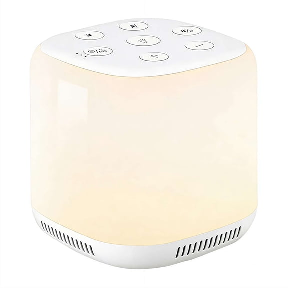 Color Noise Sound Machine with Night Light, 34 Soothing Sounds & White Noise, Volume Levels, 3 Brightness Settings, 1800mAh Battery, Timer for Baby Kids Adults, Portable for Home Travel