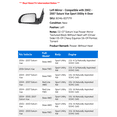 thumbnail image 2 of Left Mirror - Compatible with 2002 - 2007 Saturn Vue Sport Utility 4-Door 2003 2004 2005 2006, 2 of 2