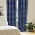 thumbnail image 2 of Ambesonne Art Deco Curtains, Navy Simple Vintage Motif, Pair of 28"x63", Navy Blue and Sand Brown, 2 of 5