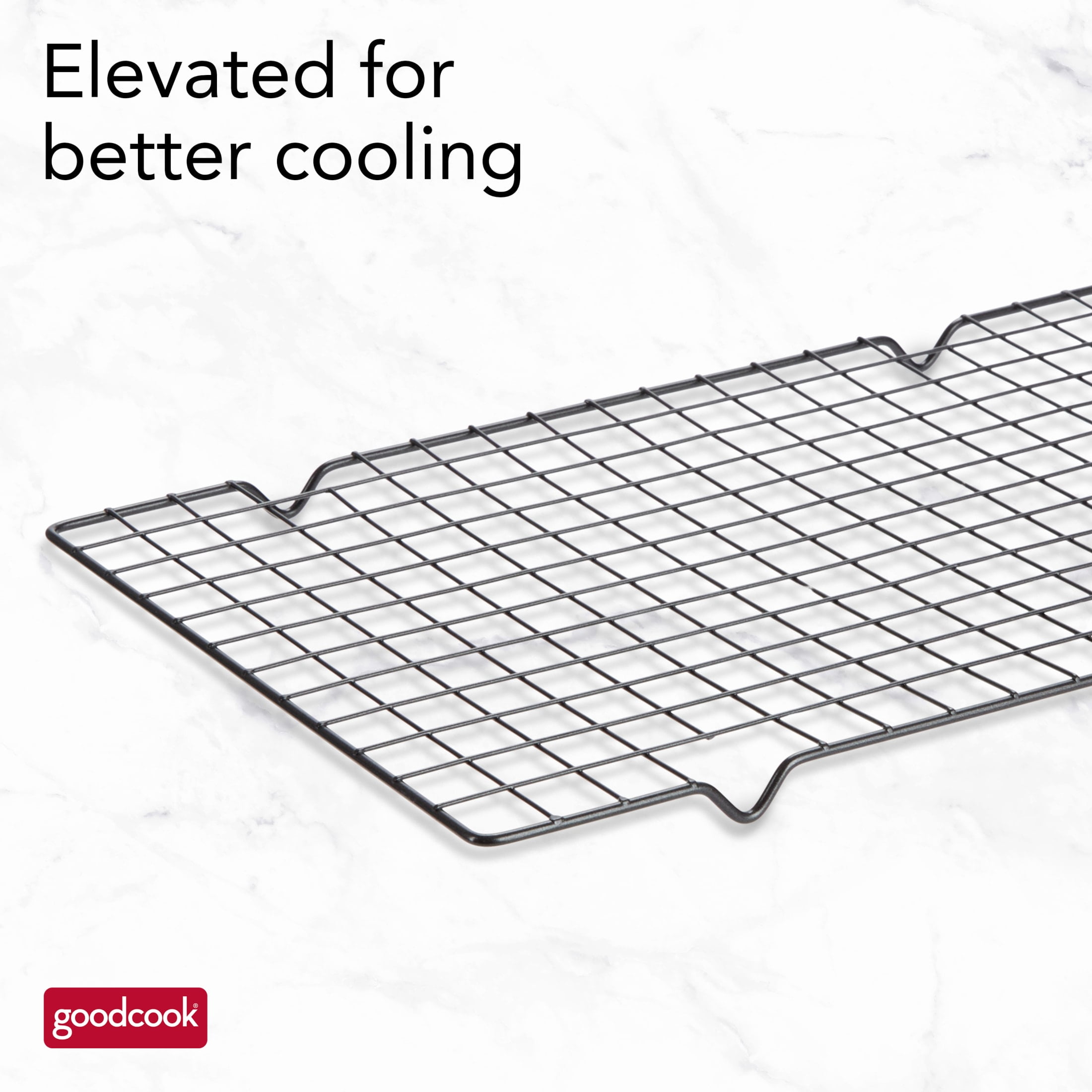 (4 pack) GoodCook PRO 15" x 10" Nonstick Steel Wire Rectangle Cooling Rack