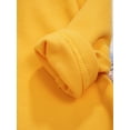 thumbnail image 6 of Yhong Kids Boys Girls Solid Color Thermal Underwear Tops Turtleneck Baselayer Warm T-Shirt Long Yellow 140, 6 of 7