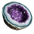 thumbnail image 2 of Decorative Resin Geode Candle Sculpted Piece, Decorative Candle Holders, Unique Home Decor, Vintage Bedroom Decor, Purple Amethyst Crystal Style, 4.5 X 2.5 Inch Diameter Resin, 2 of 5
