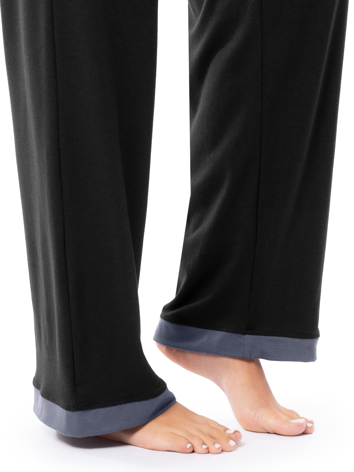 Fruit of the Loom Women's Soft & Breathable V-Neck Short Sleeve Top & Pajama Pant Set, Sizes S-4X