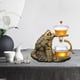 thumbnail image 5 of Diseño de forma de sapo dorado Juego de té perezoso Desvío de agua magnético Cubierta giratoria Tazón Semiautomático resistente al calor para regalos Baoblaze tetera perezosa, 5 of 8