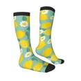 thumbnail image 3 of Balery Lemons Chamomile Flowers And Leaves Fun Novelty Socks Men'S Women'S Crew Socks Funny Crazy Novelty Socks Quirky And Cool Socks, 3 of 9