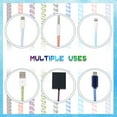 thumbnail image 5 of Topboutique 10 Pcs Spiral Cable Protector Multicolor Phone Charger Protector Spiral Headphone Cable Saver Data Cable Protective for USB Data Wire,Prevent Pets from Biting,10 Colors, 5 of 6