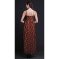 thumbnail image 4 of Bimba Robe Longue Maxi à Bretelles Spaghetti Ajustables Imprimée d'Oiseaux, Tenue de Plage d'Été - Moyen, 4 of 5