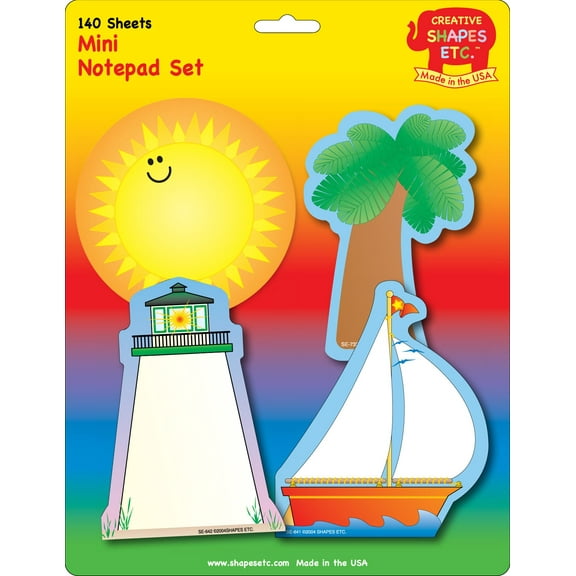 SHAPES ETC. Mini Notepad Set - Seaside