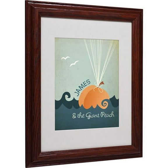 Trademark Fine Art "James and the Giant Peach" Matted Framed Art by Megan Romo