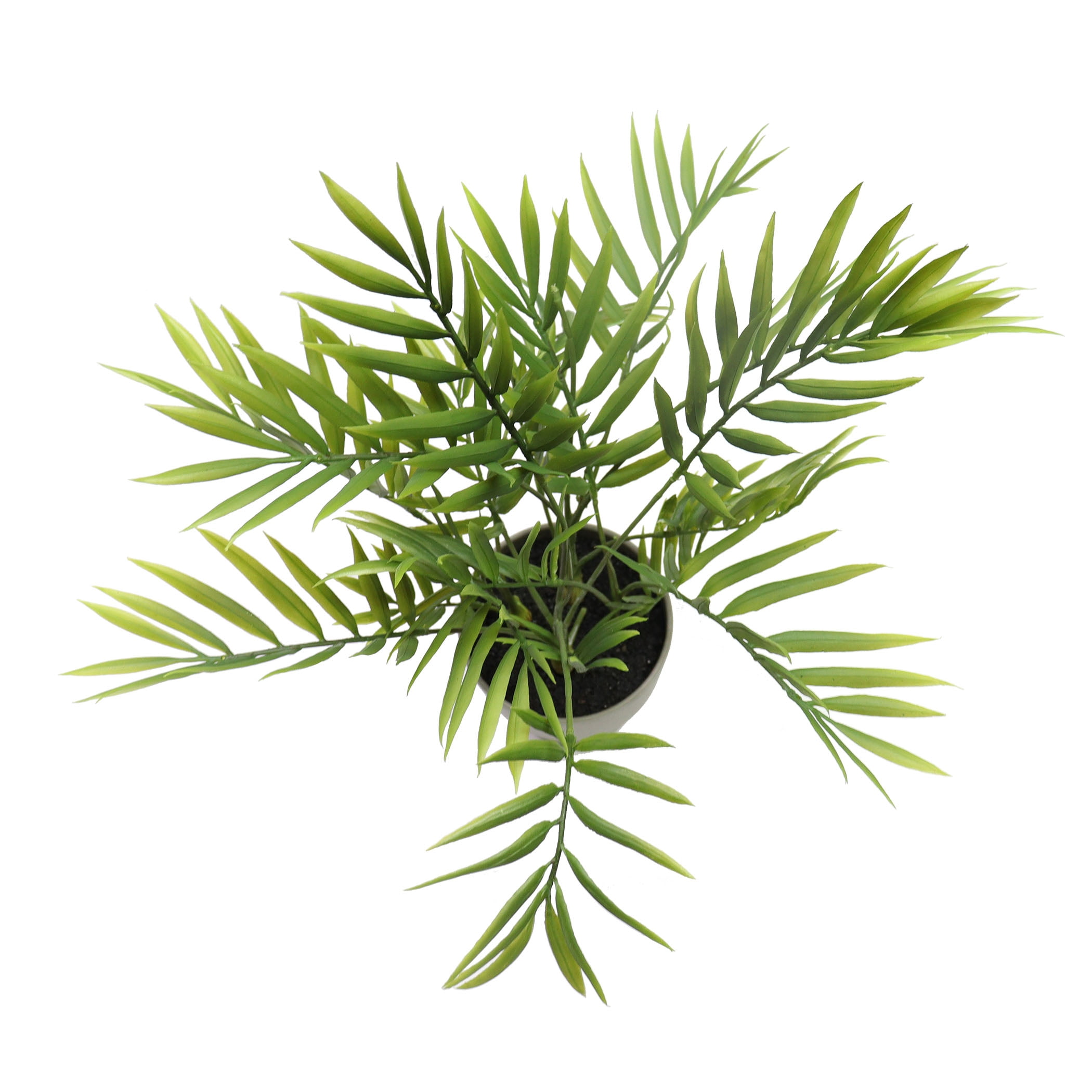 Nature's Mark 16.1’’H Artificial Areca Palm Plant in Gray Plastic Planter