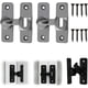 thumbnail image 1 of Cierres abatibles de aleación de aluminio, cerradura y pestillos de 90/180 grs, cerradura de puerta de seguridad con hebilla para jardín, ventana, gabinetes, baño (gris-2 piezas), 1 of 3