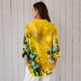 thumbnail image 2 of Women's Plus Size Wildflower Print Button Down Shirt, Long Sleeve Collared Casual Blouse, 2 of 5