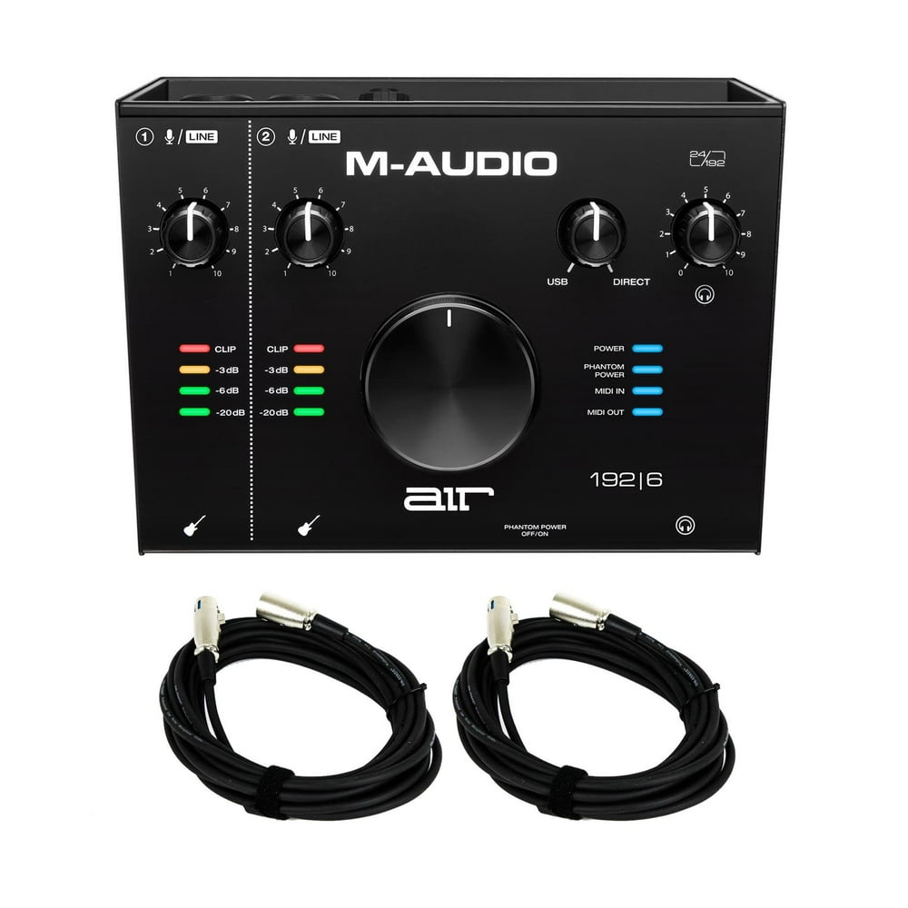 MAudio Air 1926 USB Interface w/ 2 20foot XLR Cables Bundle