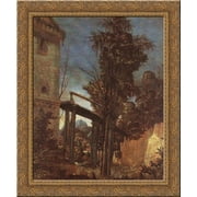 Landscape With A Path 20x23 Gold Ornate Wood Framed Canvas Art by Alsloot, Denys van