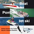 thumbnail image 4 of LinenLoon Boat Trailer Transom Tie Downs Straps 1200 LBS, 2" x 4' Adjustable Boat Buckle Transom Tie Downs to Trailer, Marine, Jet ski, Pontoon, with Quick Release Buckle & Anti-Scratch Hooks, 4 of 5