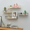 thumbnail image 2 of Wall Mounted Shelves Without Drilling Wood Hanging Shelf For Living Room Bedroom Storage Basket Wall Decoration Rack Organizers, 2 of 8