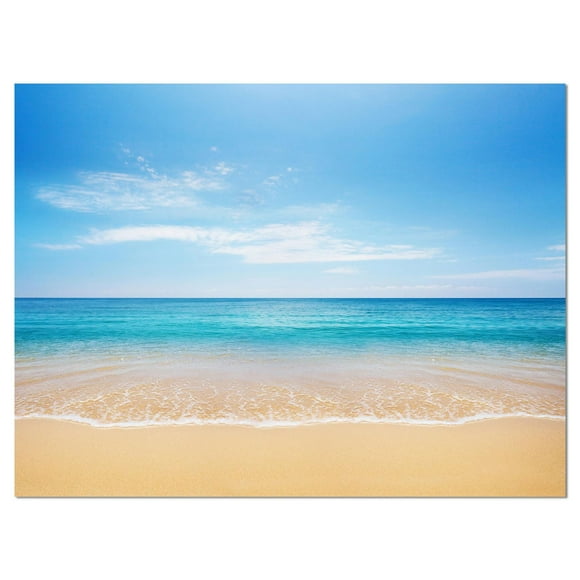 Designart Calm Blue Sea and Sky Canvas Wall Art