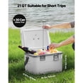 thumbnail image 3 of TOPCOMFY Cooler Portable 21 QT Insulated Hard Sided Cooler with Handles and Strap for Outdoor Camping Tailgating and Beach Use, 3 of 5