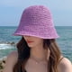 thumbnail image 2 of Sombrero de paja para el sol, sombrero de pescador tejido, sombrero de playa, gorra plegable, gorras de verano, sombrero de pescador para mujer, 2 of 5