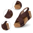 thumbnail image 4 of MKLEKYY Sandalias de Playa para Mujer, de Verano, de Piel, Con Plataforma y Cuña, Estilo Informal, 4 of 4