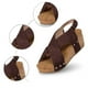 thumbnail image 4 of MKLEKYY Sandalias de Playa para Mujer, de Verano, de Piel, Con Plataforma y Cuña, Estilo Informal, 4 of 4