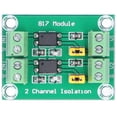 thumbnail image 2 of Fyydes Voltage Isolation Board,817 Optocoupler Anti Jamming Lightweight Portable 2 Channel Optocoupler Isolation Board,2 Channel Optocoupler Isolation Board, 2 of 8