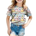 thumbnail image 5 of Yindaity Teen Clothes for Girls Toddler Girls Easter Shirts Cute Bunny Tshirts Happy Easter Tees Cotton Short Sleeve Tops(Light Yellow,3-4 Years), 5 of 6