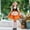 Orange, variant on Girls' 3-Piece Floral Dirndl Outfit with Apron & Headscarf, Complete set for Oktoberfest, Halloween and themed events, 5-14 Years Pink 9-10 Years