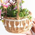 thumbnail image 4 of Container Rolling Pin Rattan Flower Basket Vegetable Storage Wedding Party Decor For Home Kitchen Garden Planter Holder, 4 of 9