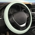 thumbnail image 4 of Kdxio Green Checkboard Print Elastic Stretch Steering Wheel Cover,Auto Steering Wheel Cover,15 Inch Anti-Slip,Warm in Winter and Cool in Summer,Fit Suvs,Vans Cars,Trucks, 4 of 7