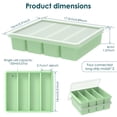 thumbnail image 3 of Extra Large Silicone Freezer Tray With Lid Pack Of 2 Silicone Freezer Mould Freezer Containers Stackable For Containers For Storing And Freezing Soup Broth Meal And, 3 of 9