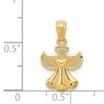 thumbnail image 2 of Finest Gold 11 x 20 mm 14K Or Jaune Pendentif Ange Poli, 2 of 2