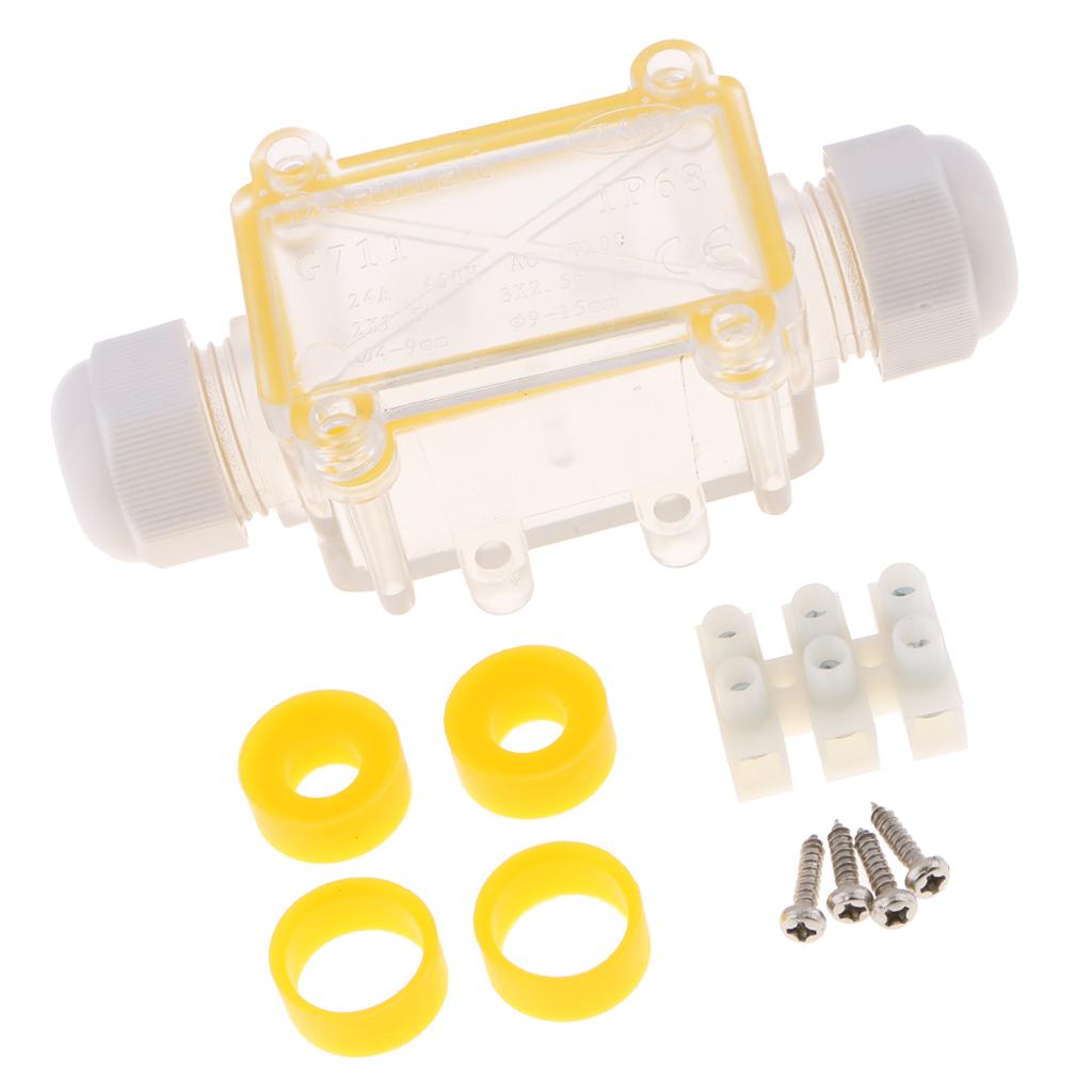 Junction Box Waterproof IP68 Cable Connector Wire Range 4 to 15mm