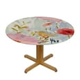 thumbnail image 3 of ONETECH  Romantic Floral Round Tablecloth Spring Garden Colorful Plants Table Cloth Polyester Tablecloths for Home Decor, Parties, Picnic, 3 of 7
