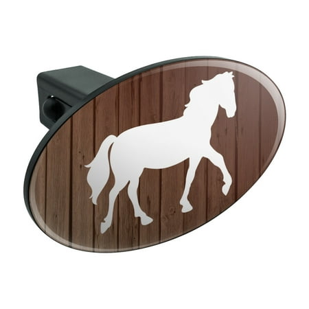 Horse Silhouette Cowboy Western Oval Tow Hitch Cover Trailer Plug Insert 1 1/4 inch