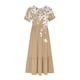 thumbnail image 3 of Vestido de Manga Corta para Mujeres Vestido de Verano de Cuello Redondo Impreso, Poliéster de Tamaño Verdadero Diario Y Vestido de Fiesta, 3 of 4