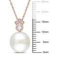 thumbnail image 2 of Everly Women's 9.5mm Cultured Pearl and .14CT TGW White Sapphire 10k Rose Gold Pendant, 2 of 6