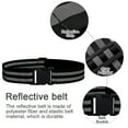 thumbnail image 3 of High Visibility Reflective Belt, Belt Army Reflective Belt Military Reflective Running Gear Men Women Reflector Belt Walking Running Cycling,black，G186033, 3 of 6