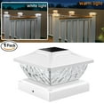 thumbnail image 4 of Solar Powered LED Deck Post Light, Square Garden Cap Lamp, Dual-Color LED, Waterproof & Dustproof, Perfect for Courtyard, Garden & Villa Landscapes, 4 of 8