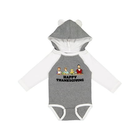 

Inktastic Happy Thanksgiving Kid s Table Trouble Gift Baby Boy or Baby Girl Long Sleeve Bodysuit
