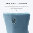 thumbnail image 4 of Dining Chairs Set of 2, Upholstered High-End Tufted Dining Room Chair with Back Ring and Nailhead Trim, Modern Velvet Kitchen Chairs with Solid Wood Legs for Kitchen, Home,Light Blue, 4 of 10