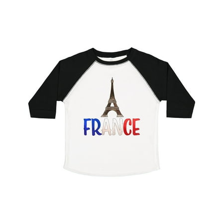 

Inktastic France Eiffel Tower Flag in Text Gift Toddler Boy or Toddler Girl T-Shirt