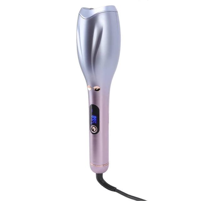 Rizador automático de pelo con pantalla LCD, rizador automático de cerámica para mujer, cable giratorio de 360°, enchufe estadounidense.