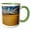 Green/White, variant on 3drose, Sand Dunes, Wadi Rum, Jordan, 11oz Two-tone Yellow Mug