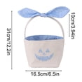 thumbnail image 3 of Twfbrm Halloween Trick or Treat Candy Bags, Buffalo Plaid Fabric Goodie Baskets with Handle and Bow, Portable Handheld Pumpkin Snack Pails, Large Capacity Reusable Tote Bags for Party Favors, 3 of 7