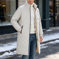 thumbnail image 2 of Men's Extra Long Parka Winter Coats Jacket Heavy Warm Water-resistant Outerwear Cold Weather for Fall Winter Outfits(White,XS), 2 of 9