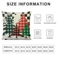 thumbnail image 5 of Nawypu 4Pcs Christmas Pillow Covers, Farmhouse Buffalo Check Plaid Holiday Pillow Covers, Car Gnomes Elk Christmas Trees Outdoor Christmas Pillows Cases for Winter Christmas Decorations, 5 of 5