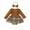 Brown, variant on Bellafa Baby Girl Long Sleeve Plaid Skirt Bodysuit Newborn Girls Ribbed Lace Ruffle Romper Dress Headband Outfits Infant Fall Winter Clothes