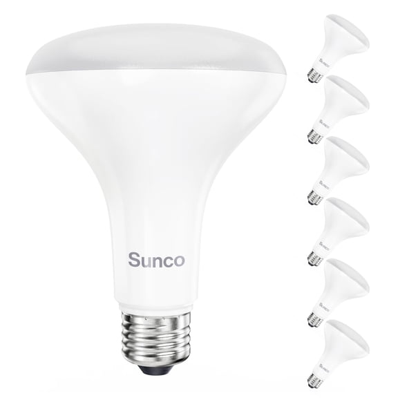 Sunco 6 Pack BR30 LED Bulb Flood Light, E26, 16W=100W, 3000K Warm White
