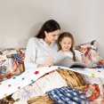 thumbnail image 4 of Manfei Watercolor Floral Butterfly Twin Comforter Sets,Usa Flag Bedding Set,Red White Blue,Polkadot Reversible,2 Pieces,1 Comforter and 1 Pillowcase, 4 of 7